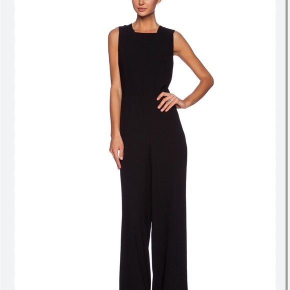 SOLACE LONDON Sterling Jumpsuit Black Criss Cross Back Sz 4 - Picture 1 of 12